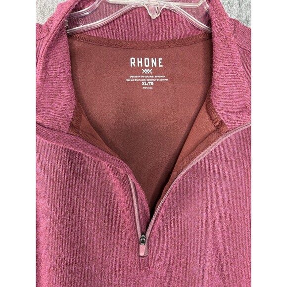 Rhone Sweater Men's Size XL Red Commuter 1/4 Zip Performance Golf Long Sleeve - Picture 4 of 7